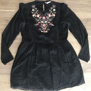 A black dress with flowers